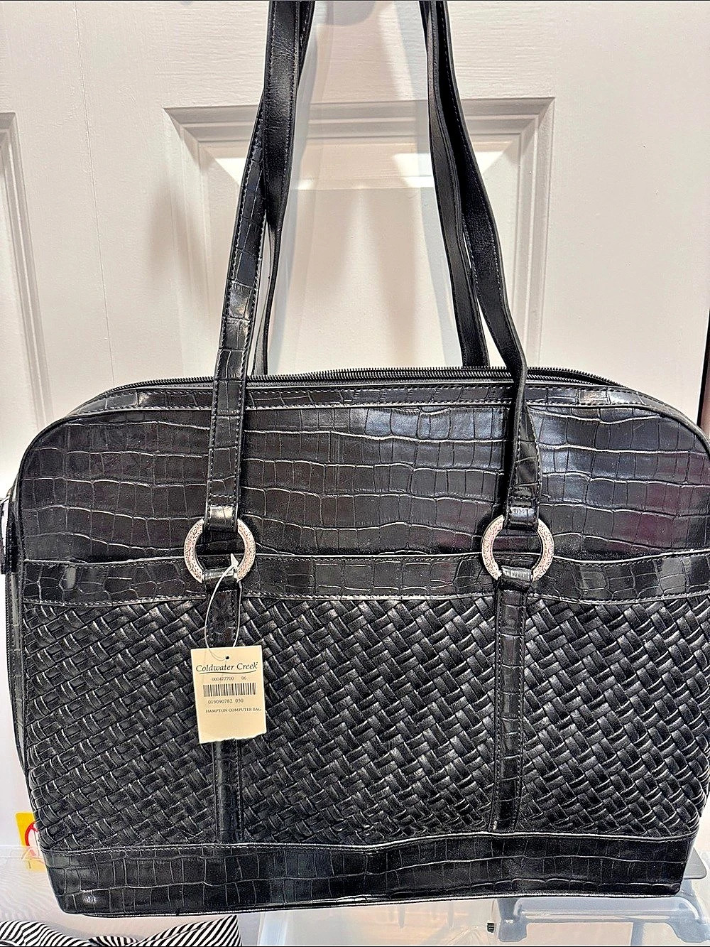 Coldwater Creek Hampton Computer Bag Black Laptop Bag NWT